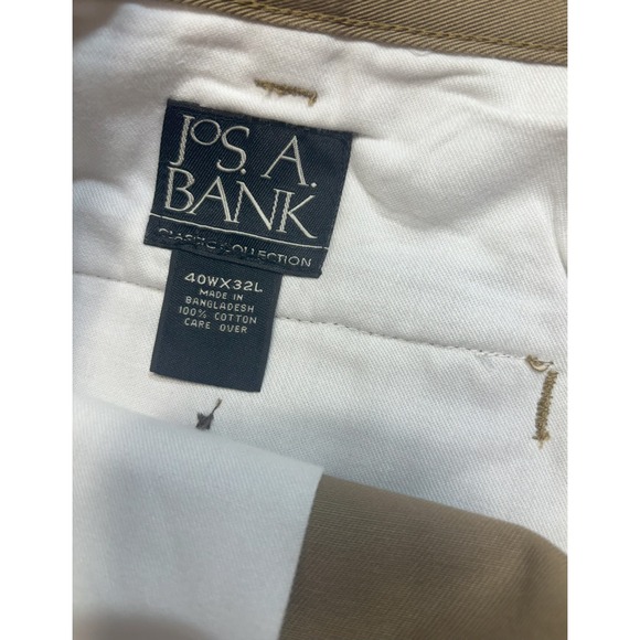 JOS.A.BANK NWT Slacks Tailor Fit Twill Pants Khaki Men's Size 40W 32L - Picture 5 of 5